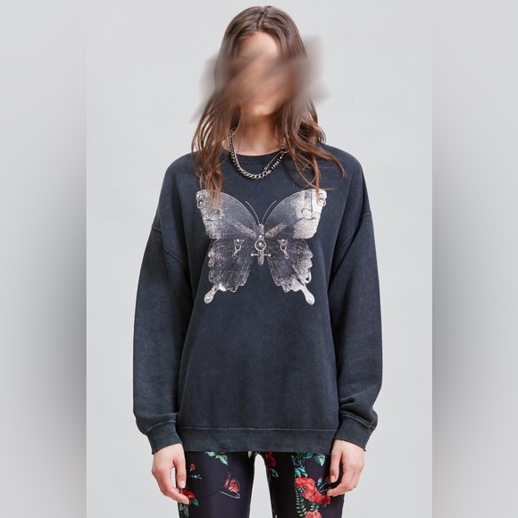 R13 Bondage Butterfly Oversized Crewneck. Size Small - Picture 1 of 11